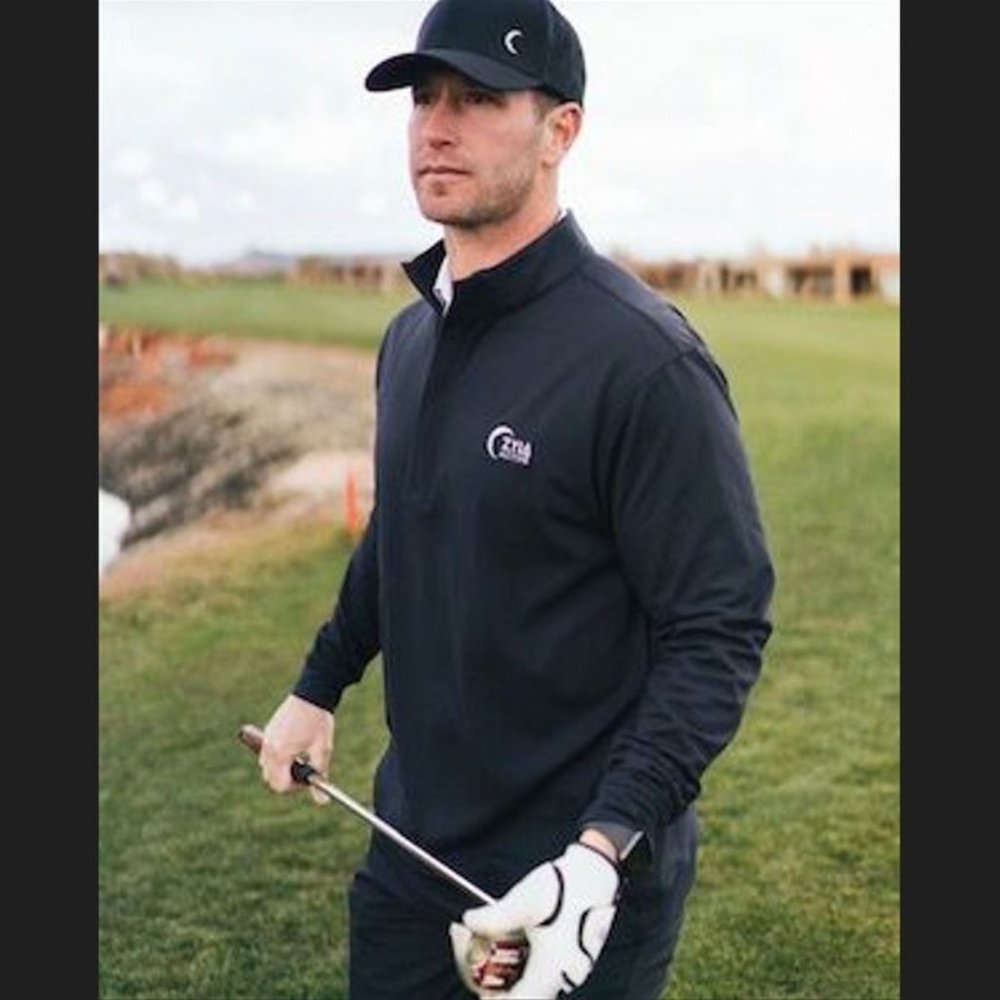 New Zyia Active Mens Navy 1/4 Zip Pullover Shirt Size Medium